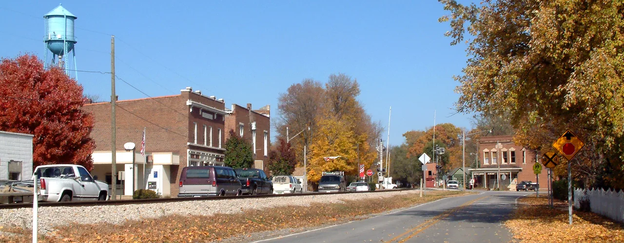North and Main streets in Battle Ground, Indiana