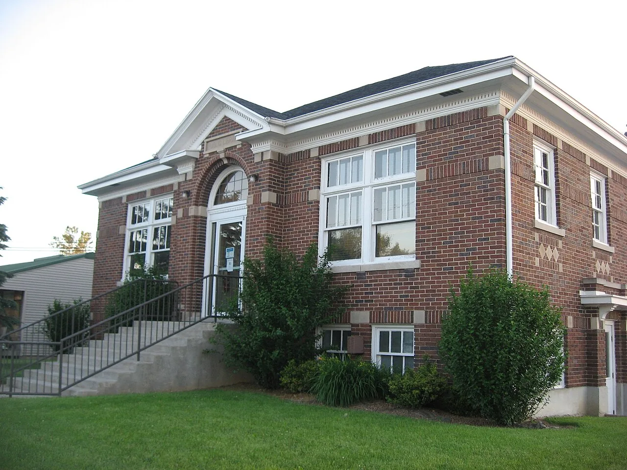 Linden Carnegie Library on Main Street in Linden, Indiana