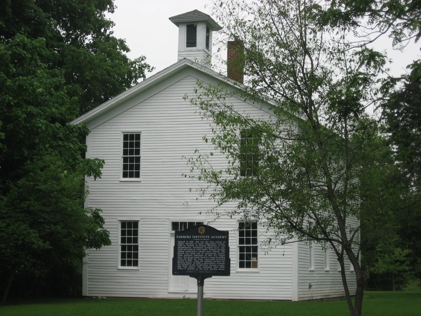 Farmers Institute historic building in Shadeland, Indiana